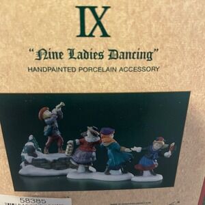 Department 56 Nine Ladies Dancing 12 Days of Christmas Dickens Village